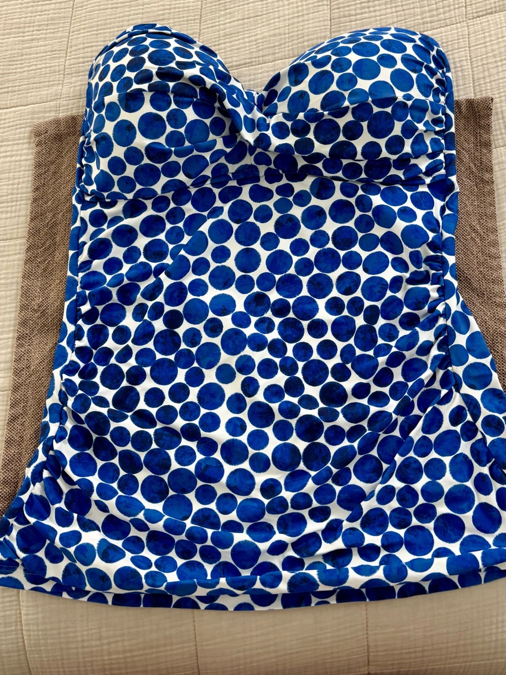 Anne Cole White Strapless Tankini